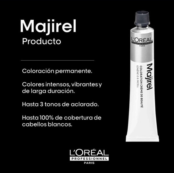 L'Oreal Tinte Majirel 7.31 Rubio Medio Dorado Ceniza 50ml Oxidante Incluido