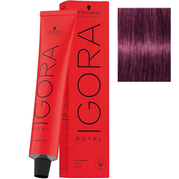 Schwarzkopf Tinte Igora Royal 9-98 Rubio Muy Claro Violeta Rojo 60ml Oxidante Incluido