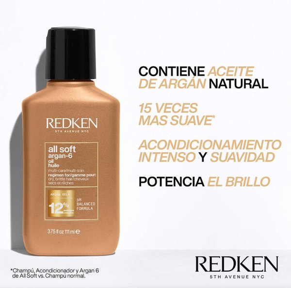 Redken All Soft Argan-6 Aceite de Argán 111ml
