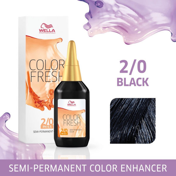 Wella Tinte Color Fresh 2/0 Negro 75ml