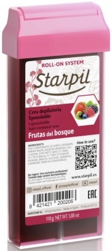 Starpil Cera Depilatoria Roll-on Frutas del Bosque 110gr