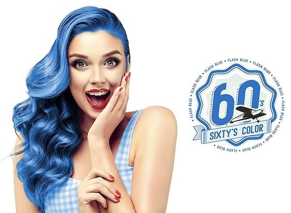 Hairgum Sixtys Color Flash Blue Coloración Directa 60ml