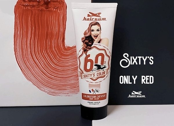 Hairgum Sixtys Color Only Red Coloración Directa 60ml