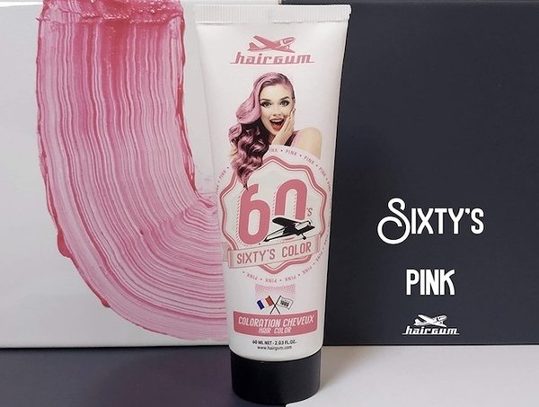 Hairgum Sixtys Color Pink Coloración Directa 60ml