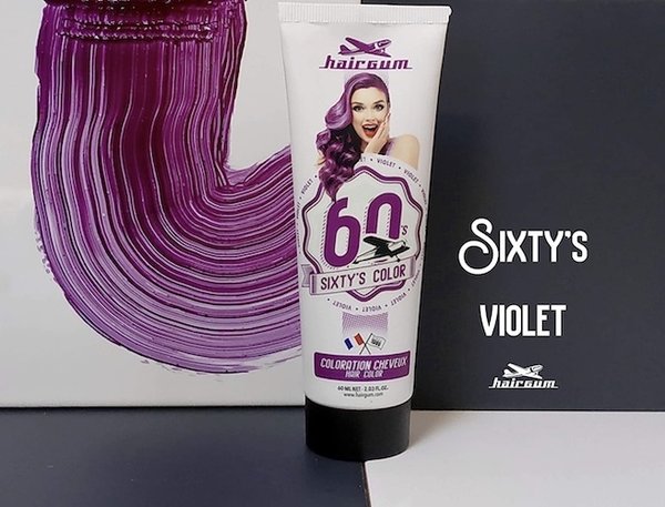 Hairgum Sixtys Color Violet Coloración Directa 60ml