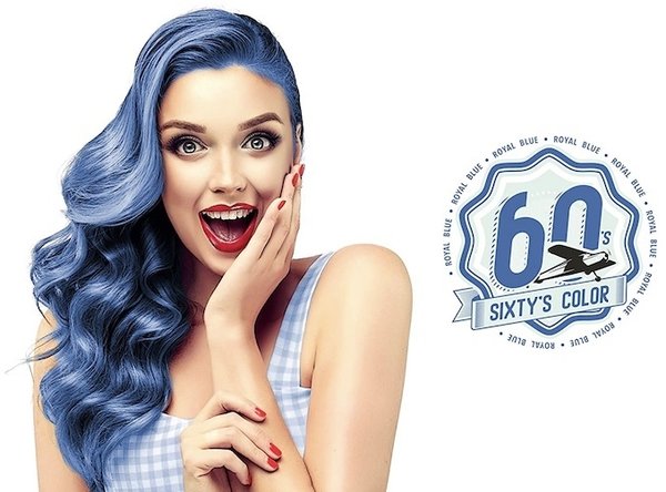 Hairgum Sixtys Color Royal Blue Coloración Directa 60ml