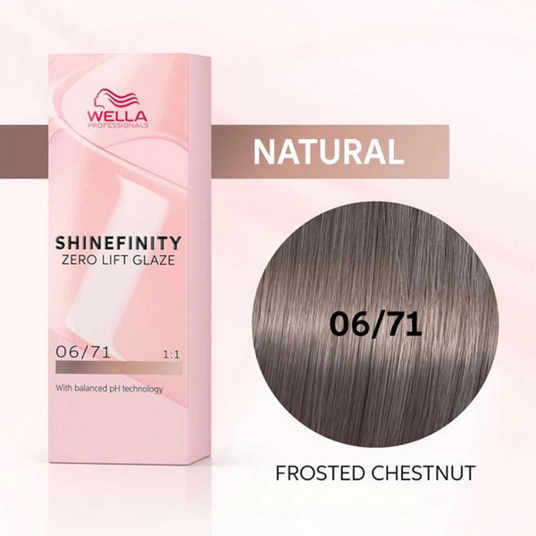 Wella Tinte Shinefinity 06/71 Frosted Chestnut 60ml Activador Incluido