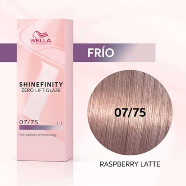 Wella Tinte Shinefinity 07/75 Raspberry Latte 60ml Activador Incluido
