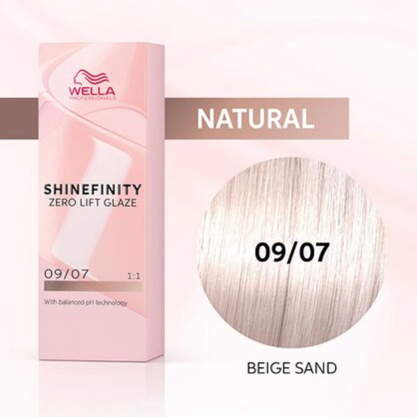 Wella Tinte Shinefinity 09/07 Beige Sand 60ml Activador Incluido