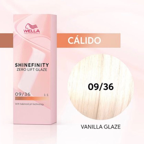 Wella Tinte Shinefinity 09/36 Vanilla Glaze 60ml Activador Incluido