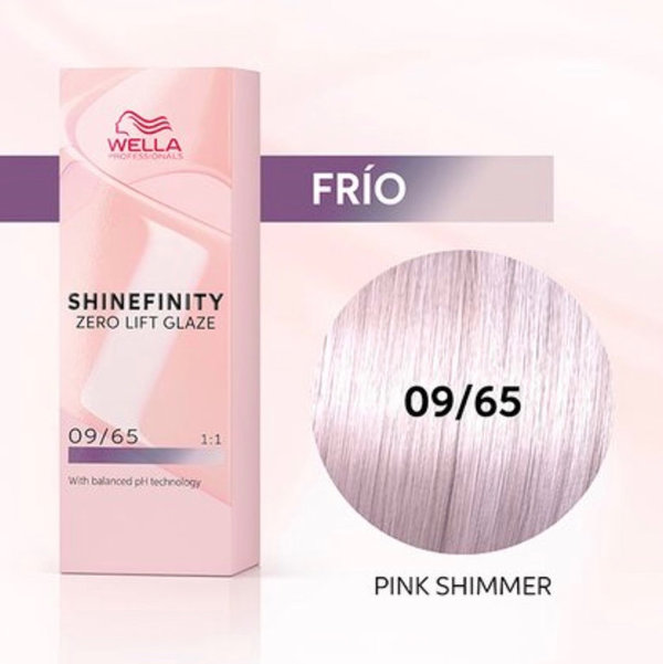 Wella Tinte Shinefinity 09/65 Pink Shimmer 60ml Activador Incluido