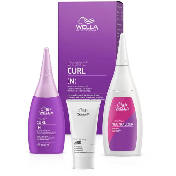 Wella Kit Creatine+ Curl N/R Permanente Rizada Cabello Natural a Resistente