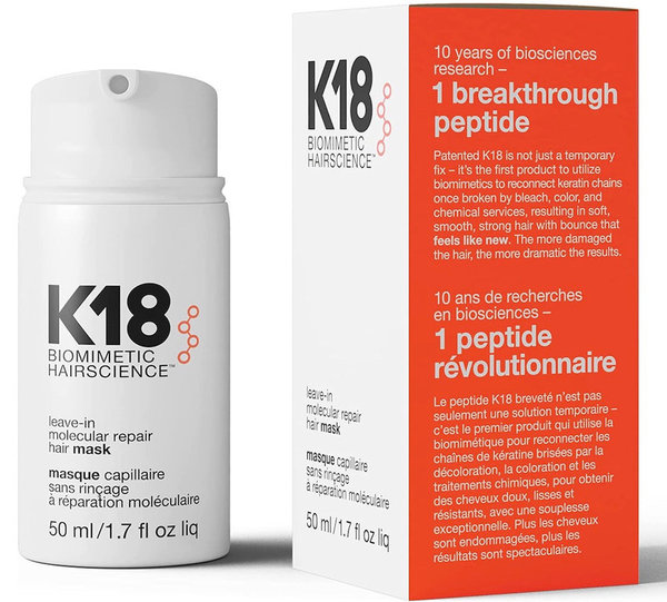 K18 Leave-In Molecular Repair Mask Tratamiento Cabello Dañado 50ml